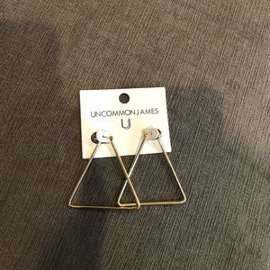 Uncommon James gold triangle earrings.